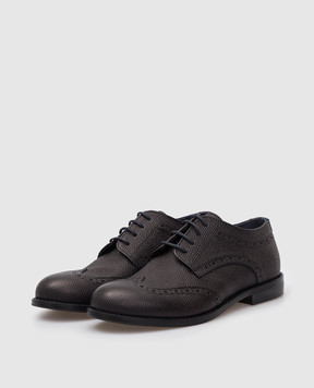 Stefano Ricci Children's black leather brogues YRU59CG861RC