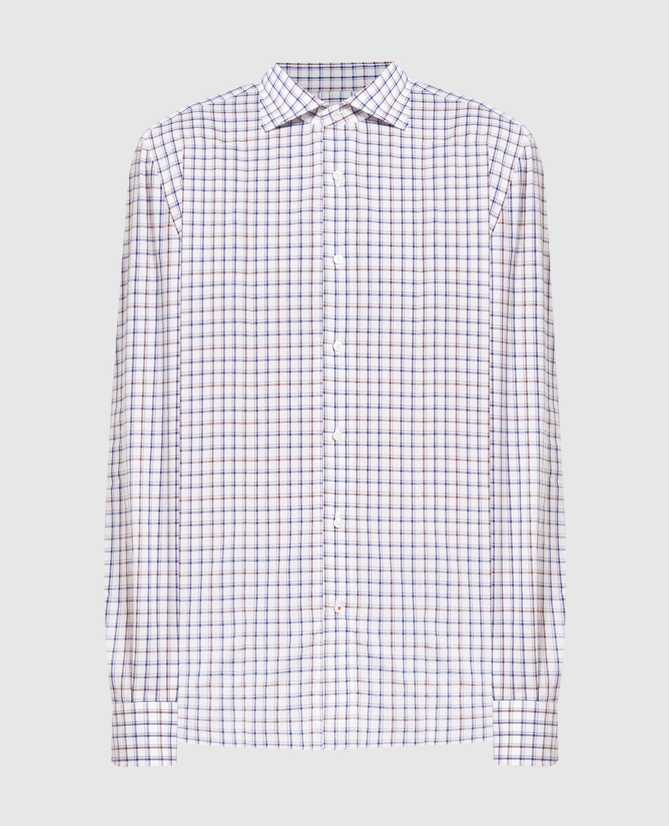 Ieftin ISAIA White checked shirt