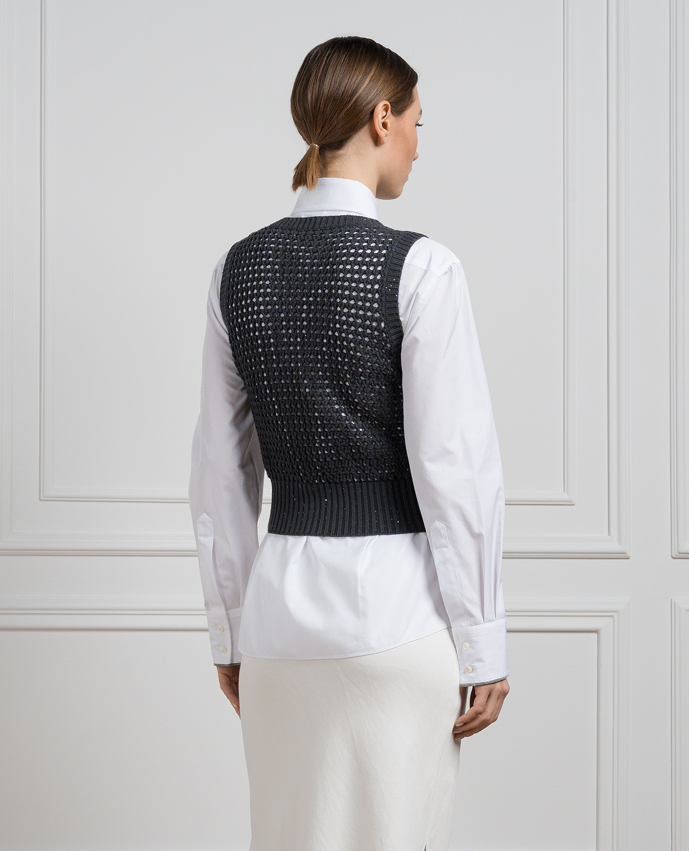 

Gray top with sequins Brunello Cucinelli, Grey