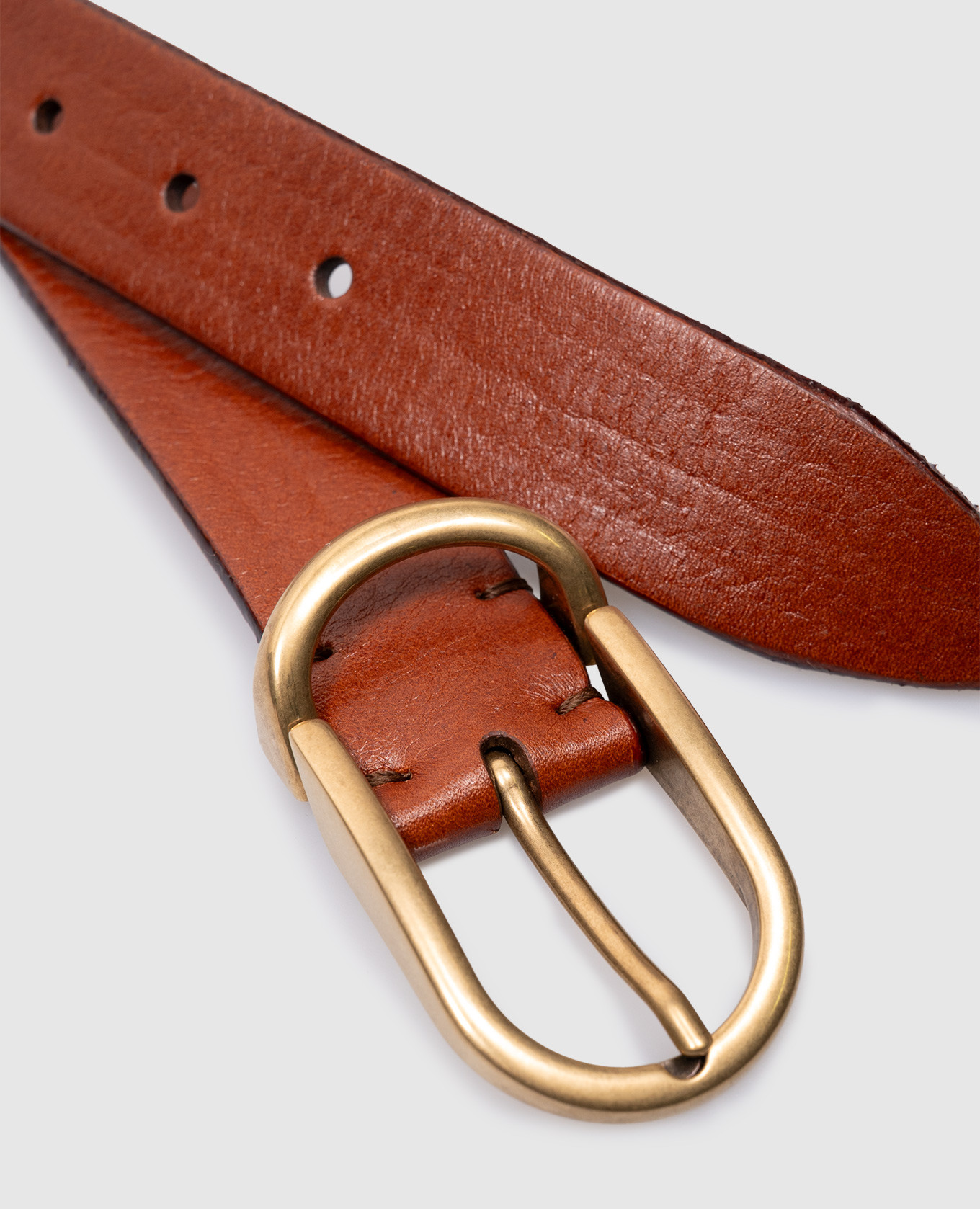 Brown leather belt Brunello Cucinelli 4