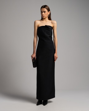 The Row Black wool and silk Bardon dress 7369W2615