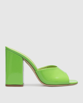Paris Texas Anja green patent leather mules PX729XVN01