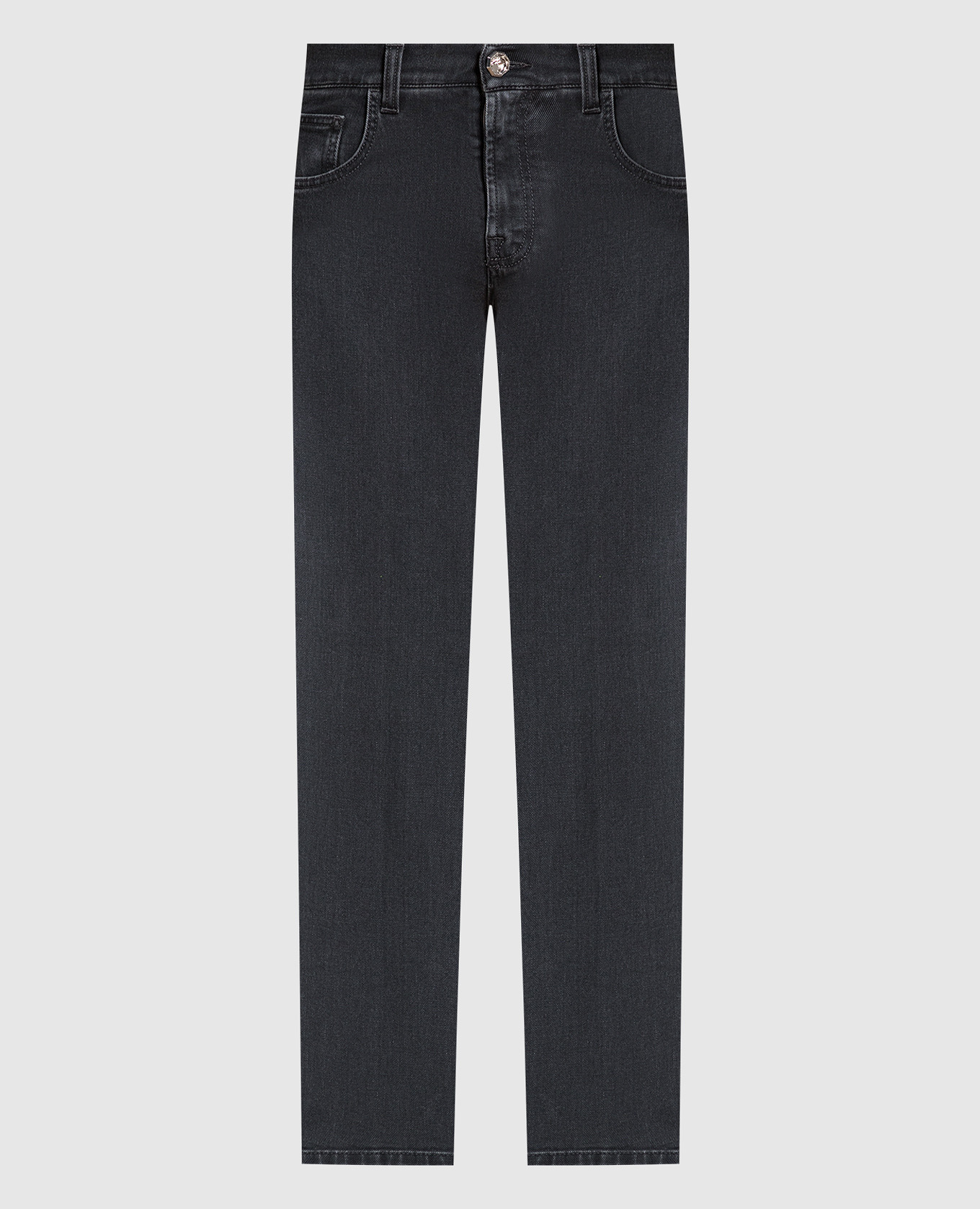 

Gray distressed jeans with logo Stefano Ricci, Grey