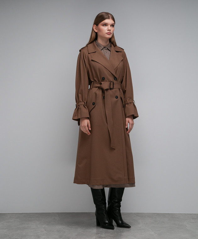 Max Mara Weekend Barni double breasted trench coat in khaki color BARNI buy with European delivery at Symbol