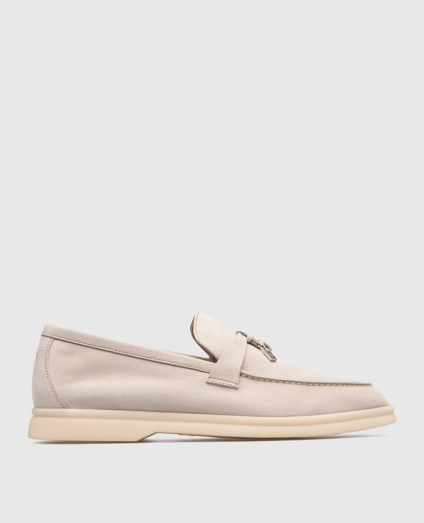 Loro Piana - Summer Charms Walk Gray Suede Loafers FAE5444 - shop