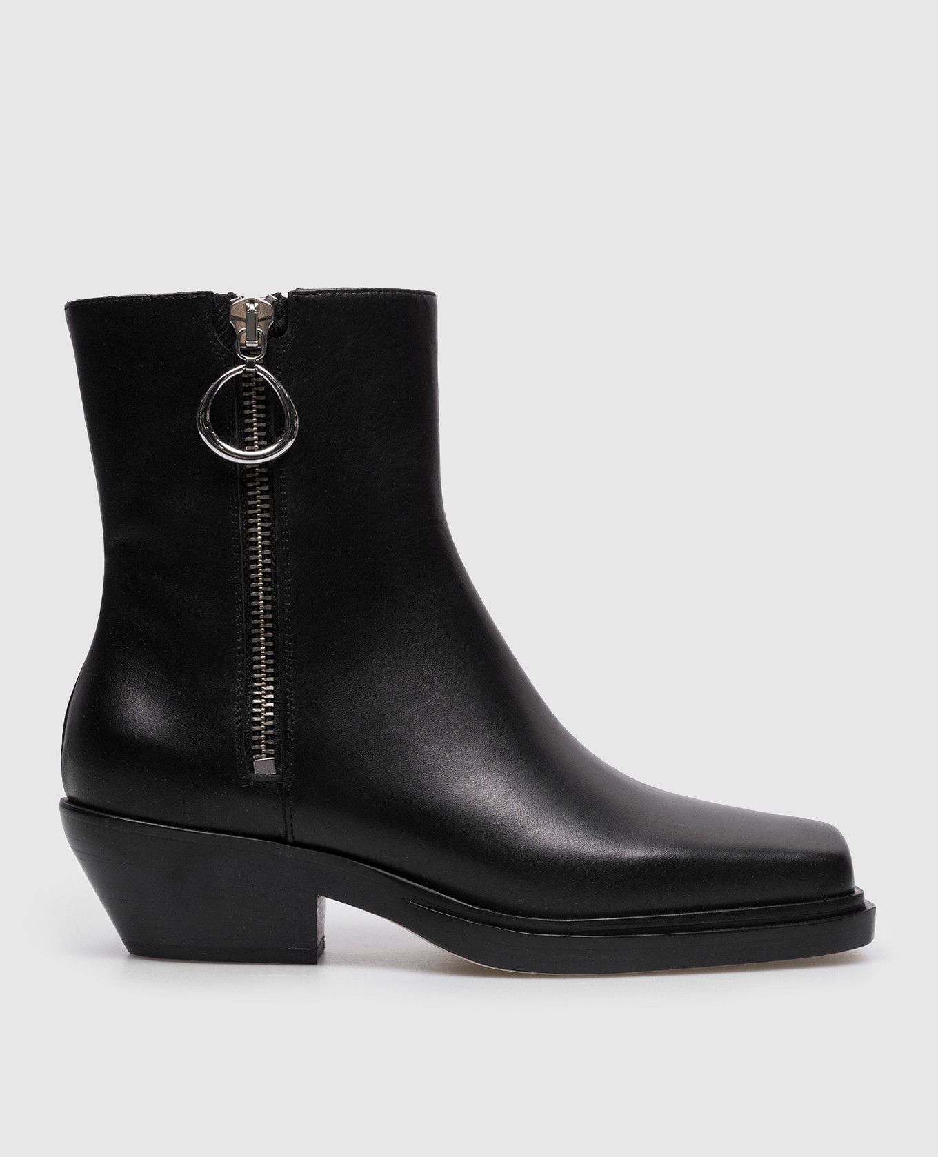 Black leather boots dondup