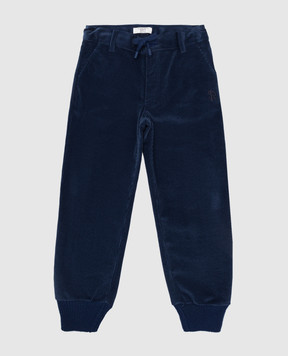 Stefano Ricci Kids blue corduroy joggers YAT6S00040AURORA