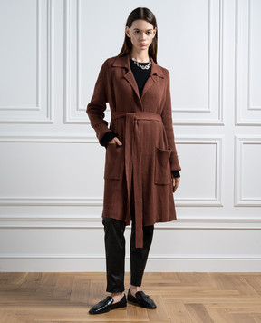 JOSEPH Brown ribbed cardigan JF006905