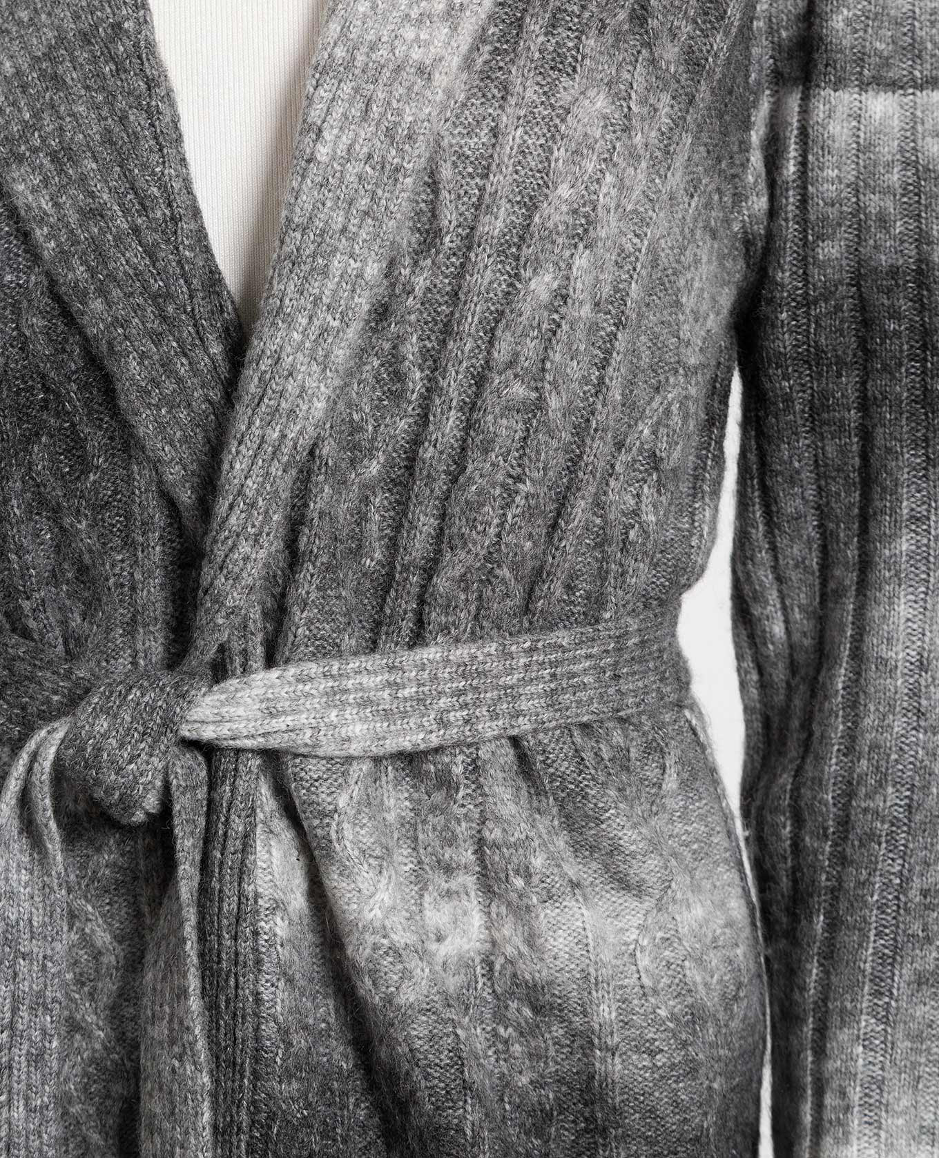 

Gray cardigan with the effect of degrade into a textured pattern Twinset, Beige