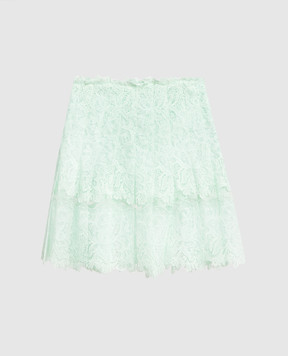 Ermanno Scervino Green mini skirt with lace D422O330OBQ