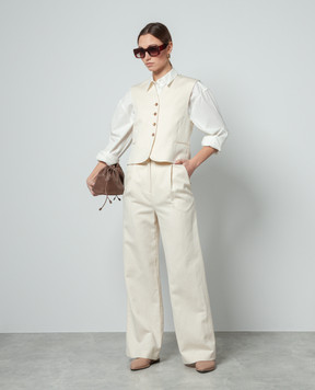 Lou Lou Studio IDAI beige trousers with linen IDAI