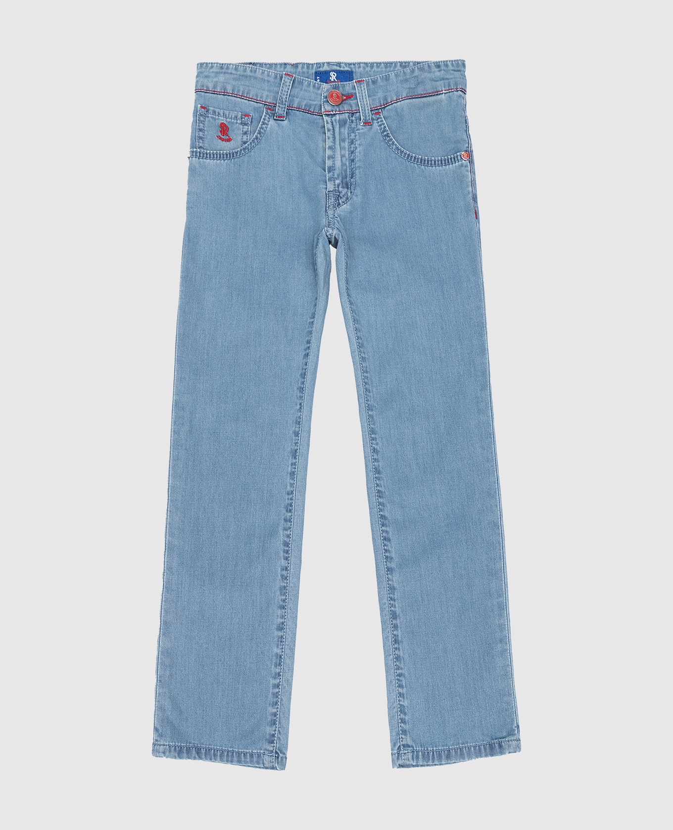 

Children's blue jeans with logo Stefano Ricci, Голубой