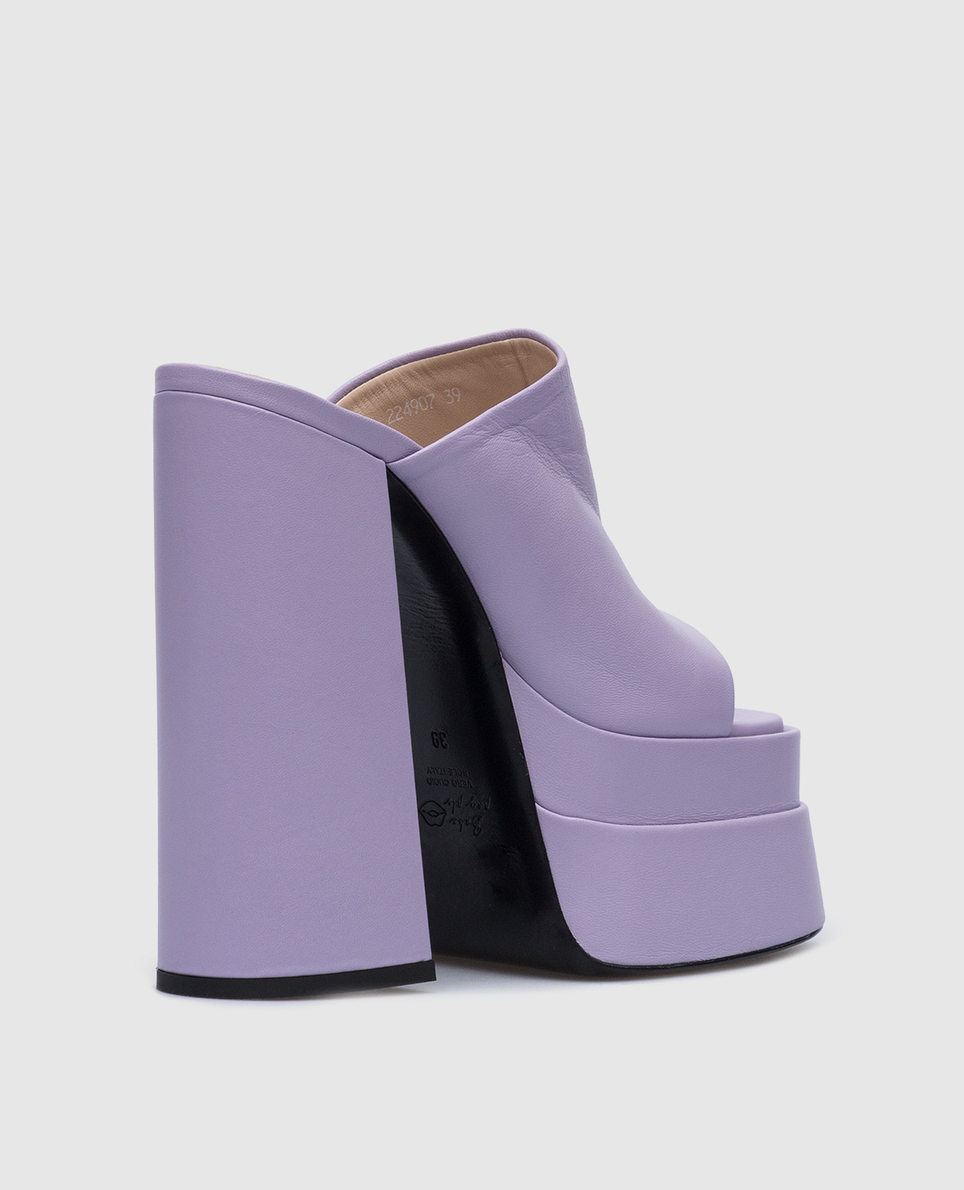 

Purple leather mules Babe Pay Pls, Violet