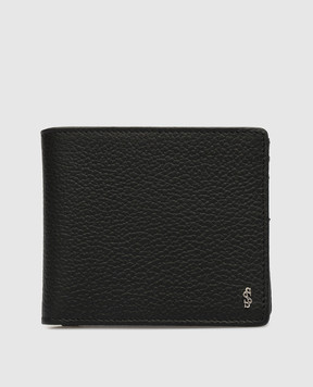 Serapian Black leather purse with logo SRCACMSL623911K001
