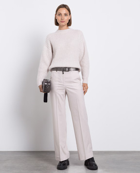 Peserico Beige pants made of wool and cashmere P0478303358