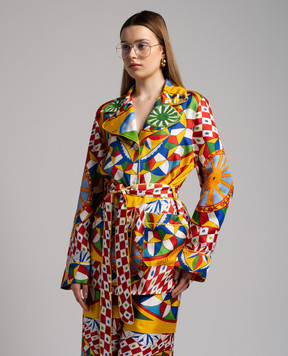 Dolce&Gabbana Carretto print silk blouse F5Q03THI1MK