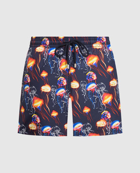 Vilebrequin Moorea blue print swim shorts MOOC3B09