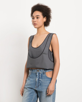Gauchere Gray top made of wool P12307290213