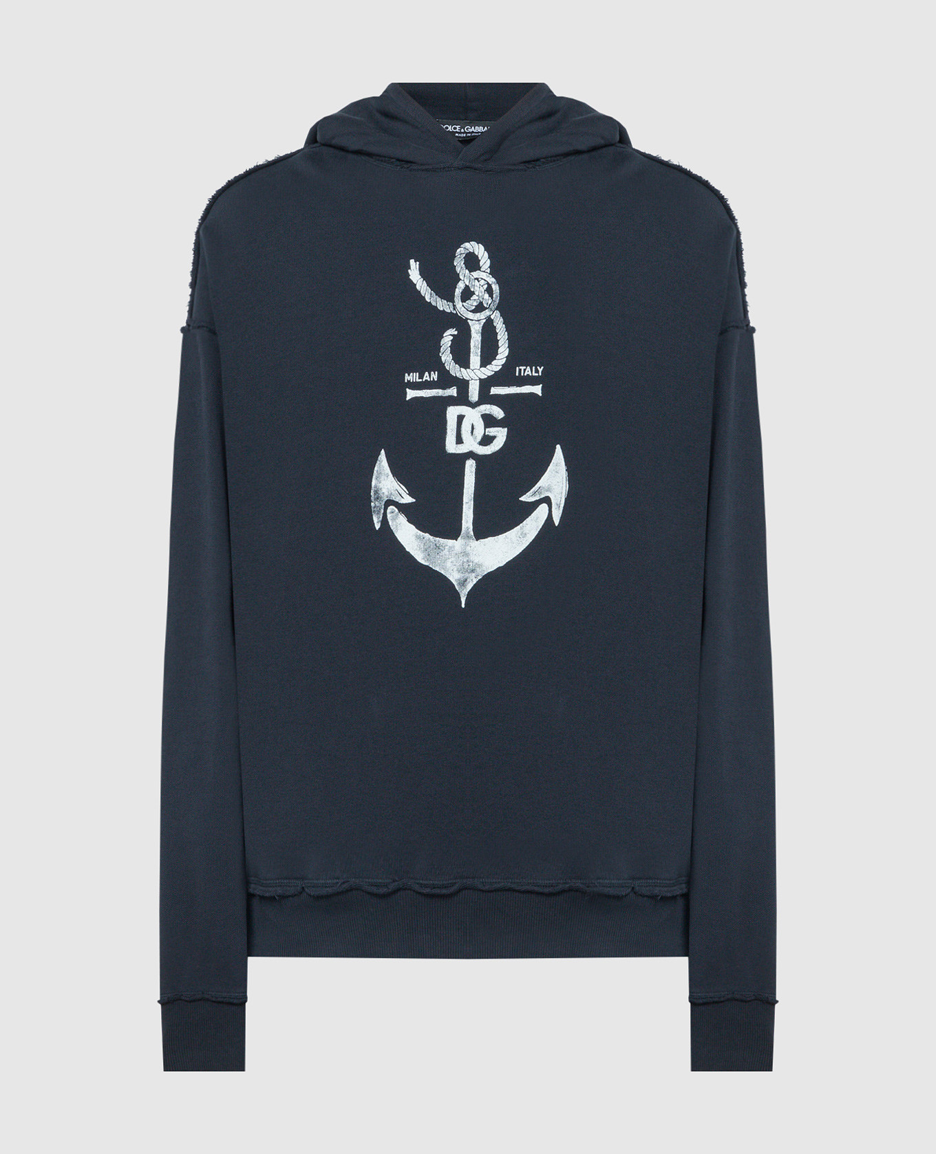 

Blue hoodie with Marina print Dolce&Gabbana