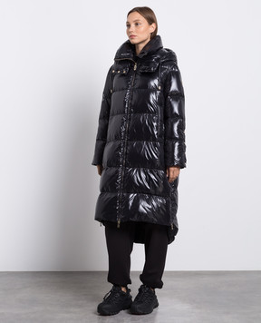 Stilnology Black down jacket with logo 65T58BIS