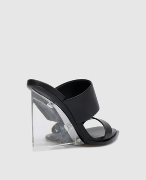 Alexander McQueen Shard black leather mules 746240WIDQ0