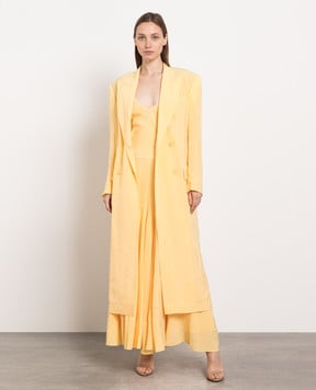 Max Mara Sportmax Lyon double-breasted yellow raincoat LYON