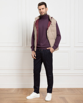 Brunello Cucinelli Purple golf from wool and cashmere M2400103
