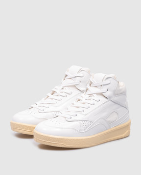 Jil Sander White combination high-tops with embossed logo J15WS0007P4869