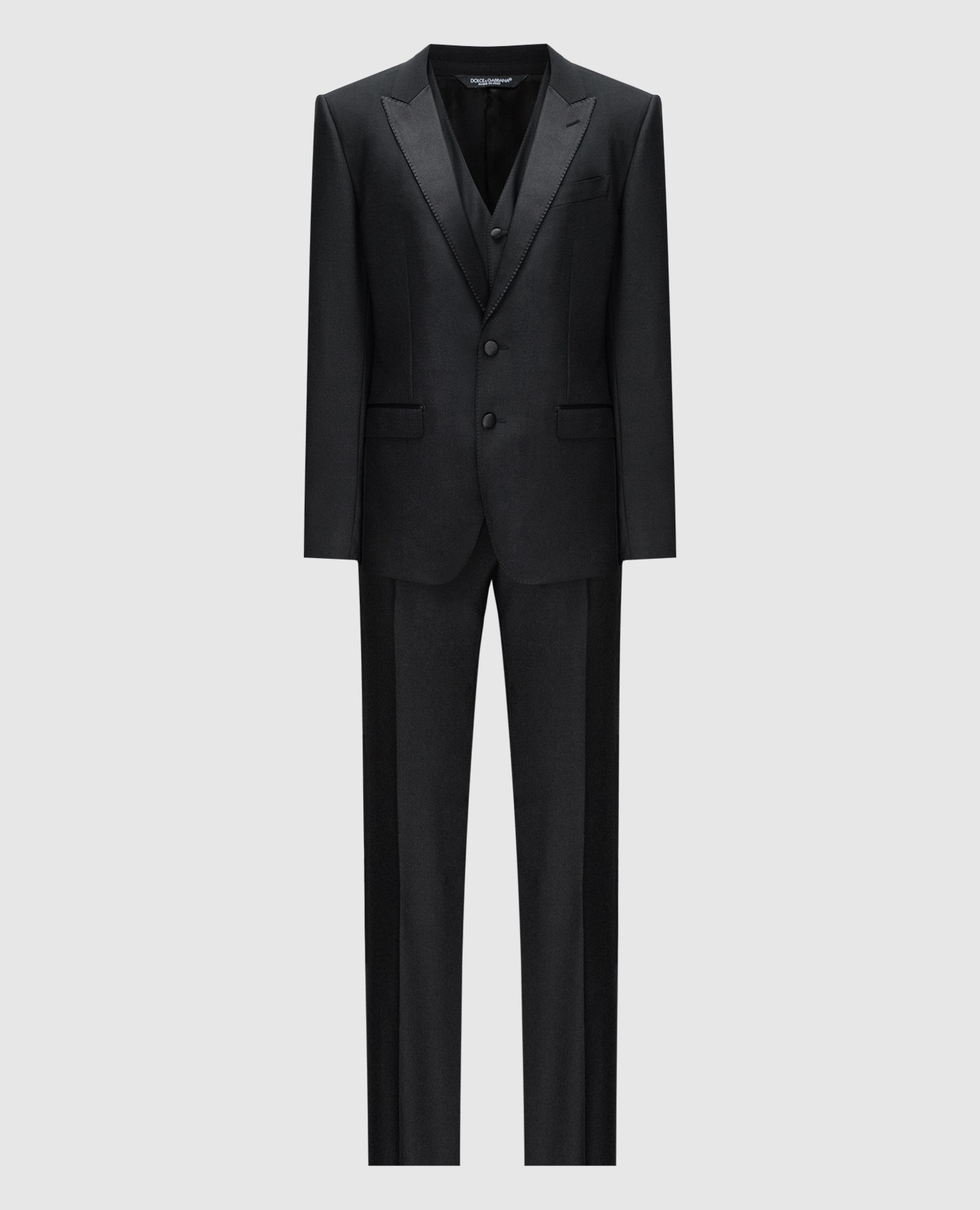 

Black suit with wool and silk Martini Dolce&Gabbana, Черный