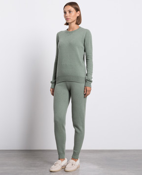 Babe Pay Pls Green cashmere jumper and joggers suit MD9671307341PF