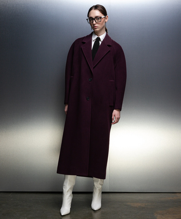 Alexander McQueen Purple wool and cashmere coat 759978QKAA9 buy with Czech Republic delivery at Symbol