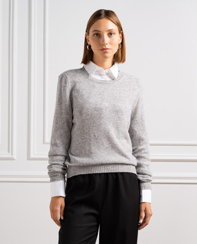 Solotre Gray melange cashmere jumper M3R0153R