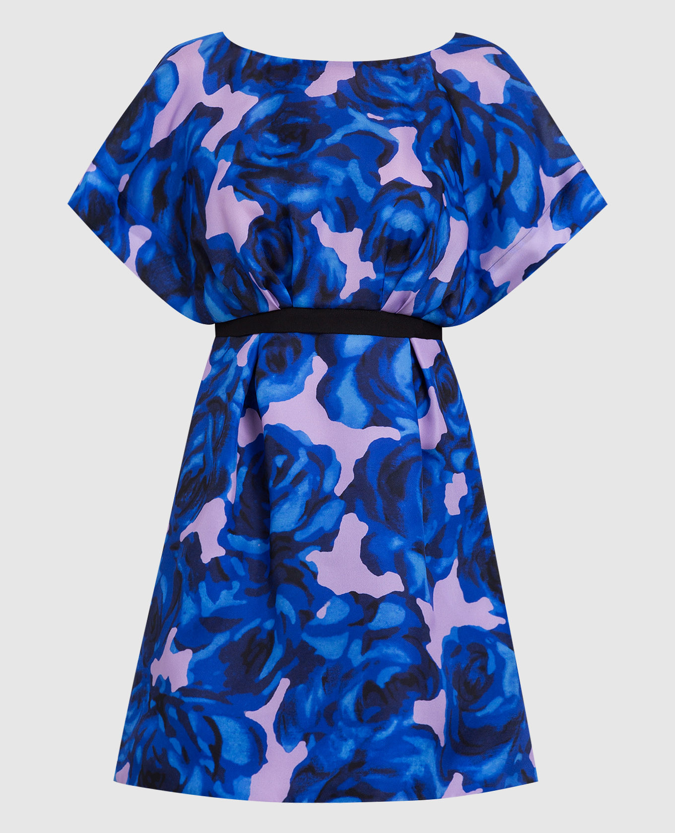 

Blue floral silk mini dress Carolina Herrera