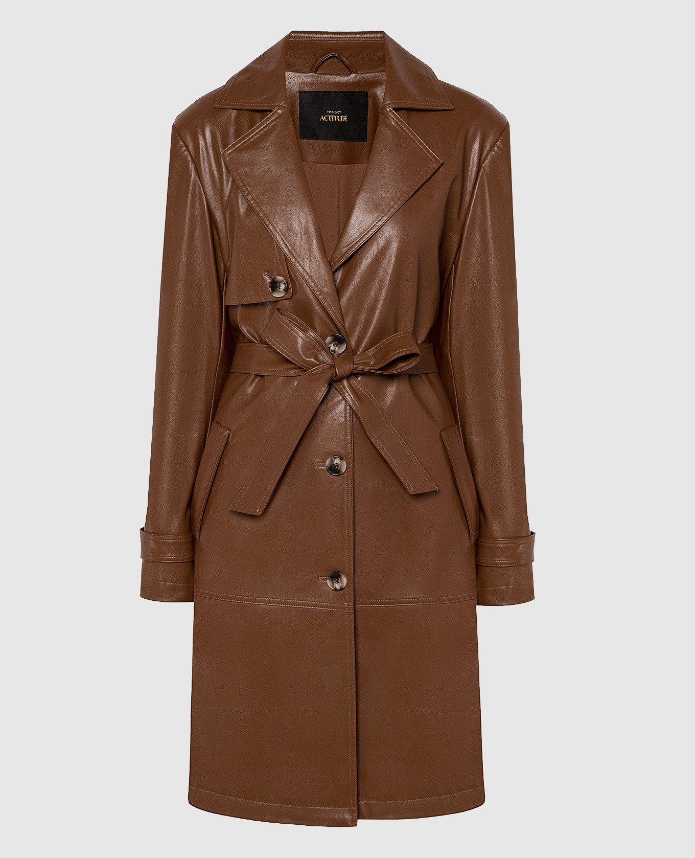 

Brown trench coat Twinset Actitude