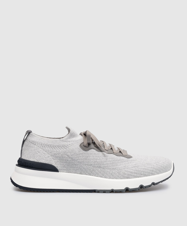 スニーカー BRUNELLO CUCINELLI SNEAKER (MZUPMBO252 CJ987) BRUNELLO CUCINELLI Cotton knit &semi-polished calfskin