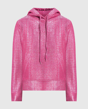 Valentino Pink lurex hoodie XB3MF16D71S