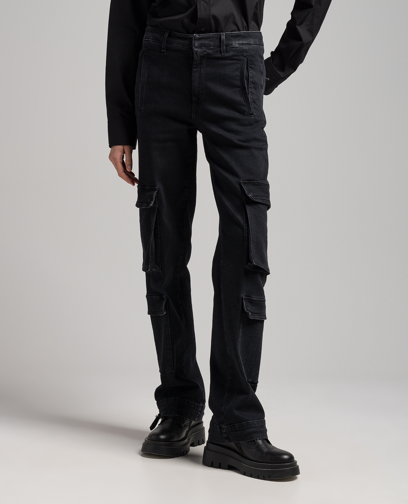 Tori logo cargo pants in black Dondup 3