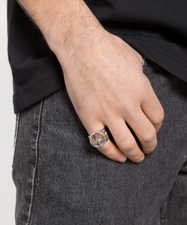 AMBUSH X ÜBERMENSCH FAM! SILVER AMBUSH X ÜBERMENSCH FAM! SILVER AMBUSH - Silver ring with peace