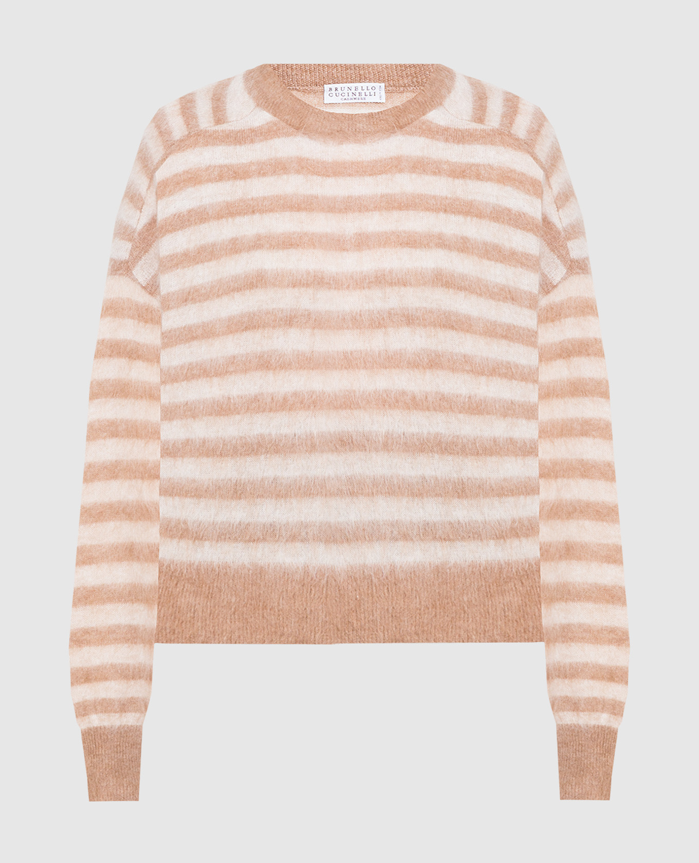 

Brown striped jumper with monil chain Brunello Cucinelli