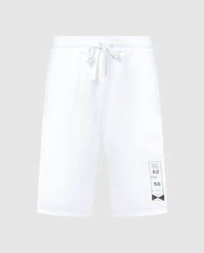 Dolce&Gabbana White Bermuda shorts with logo print GVUZATG7K4T
