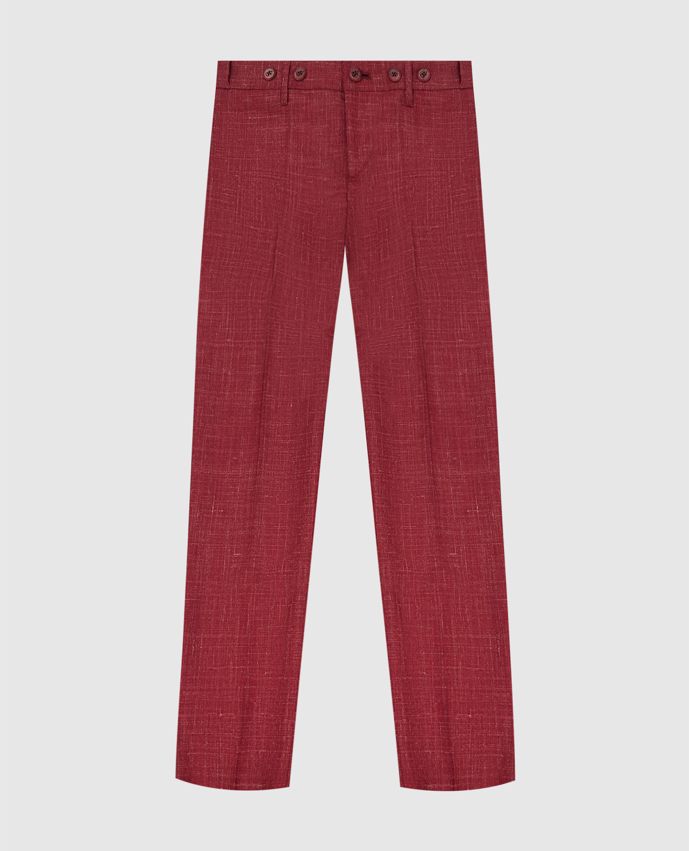 Children's red pants made of wool, silk and linen stefano ricci