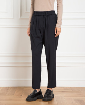 Brunello Cucinelli Gray pants with monil chain M0W07P7811
