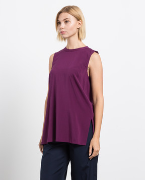 Brunello Cucinelli Purple silk top MF948DA200