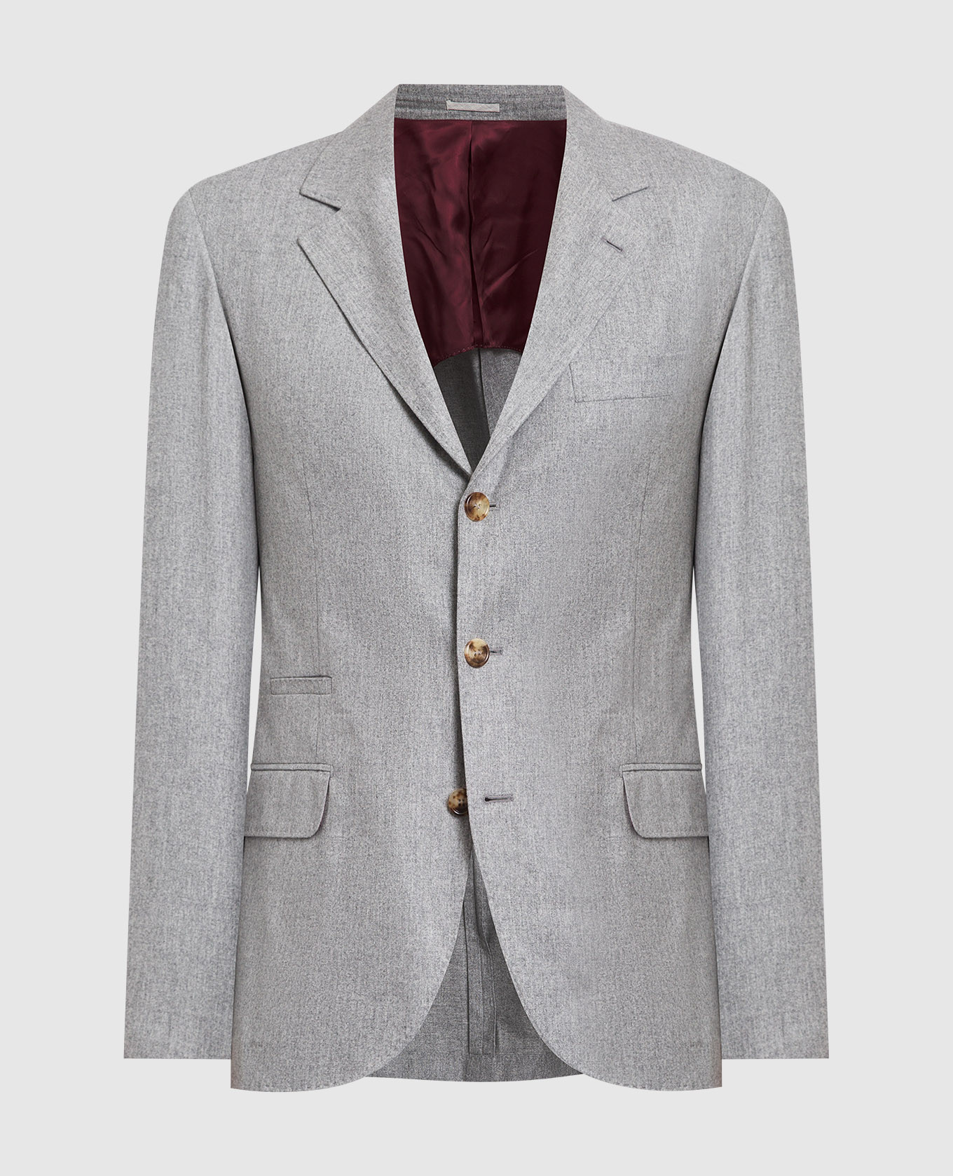 

Gray wool blazer Brunello Cucinelli, Серый