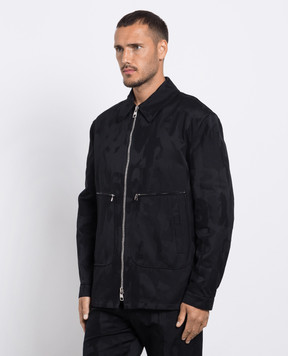 Alexander McQueen Black jacket with graffiti pattern 745917QVS30