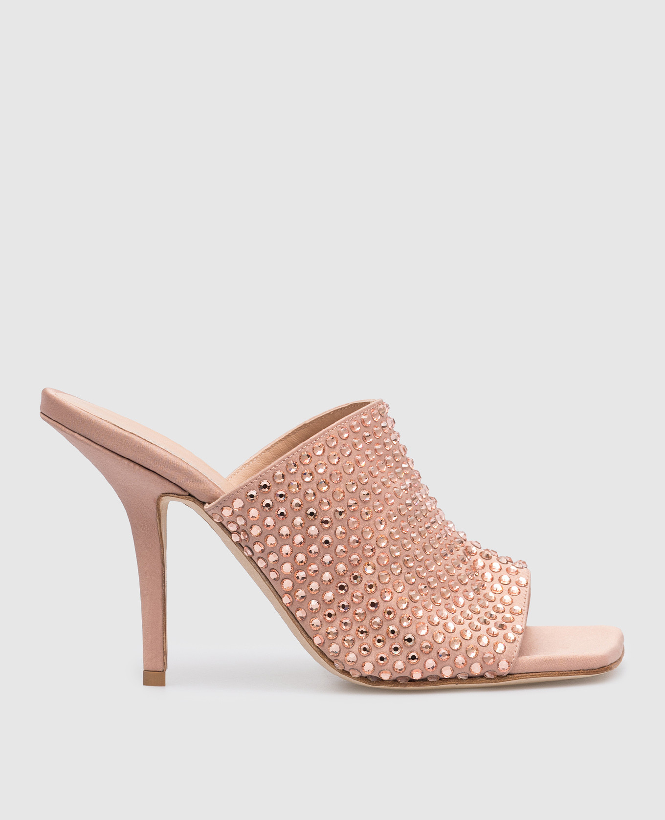 

Beige mules with Swarovski crystals Eddy Daniele