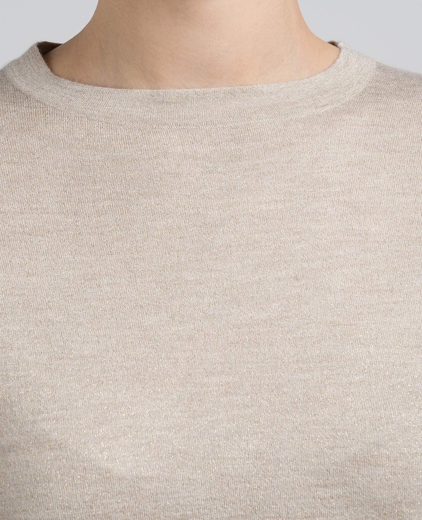

Beige t-shirt with cashmere and silk Brunello Cucinelli
