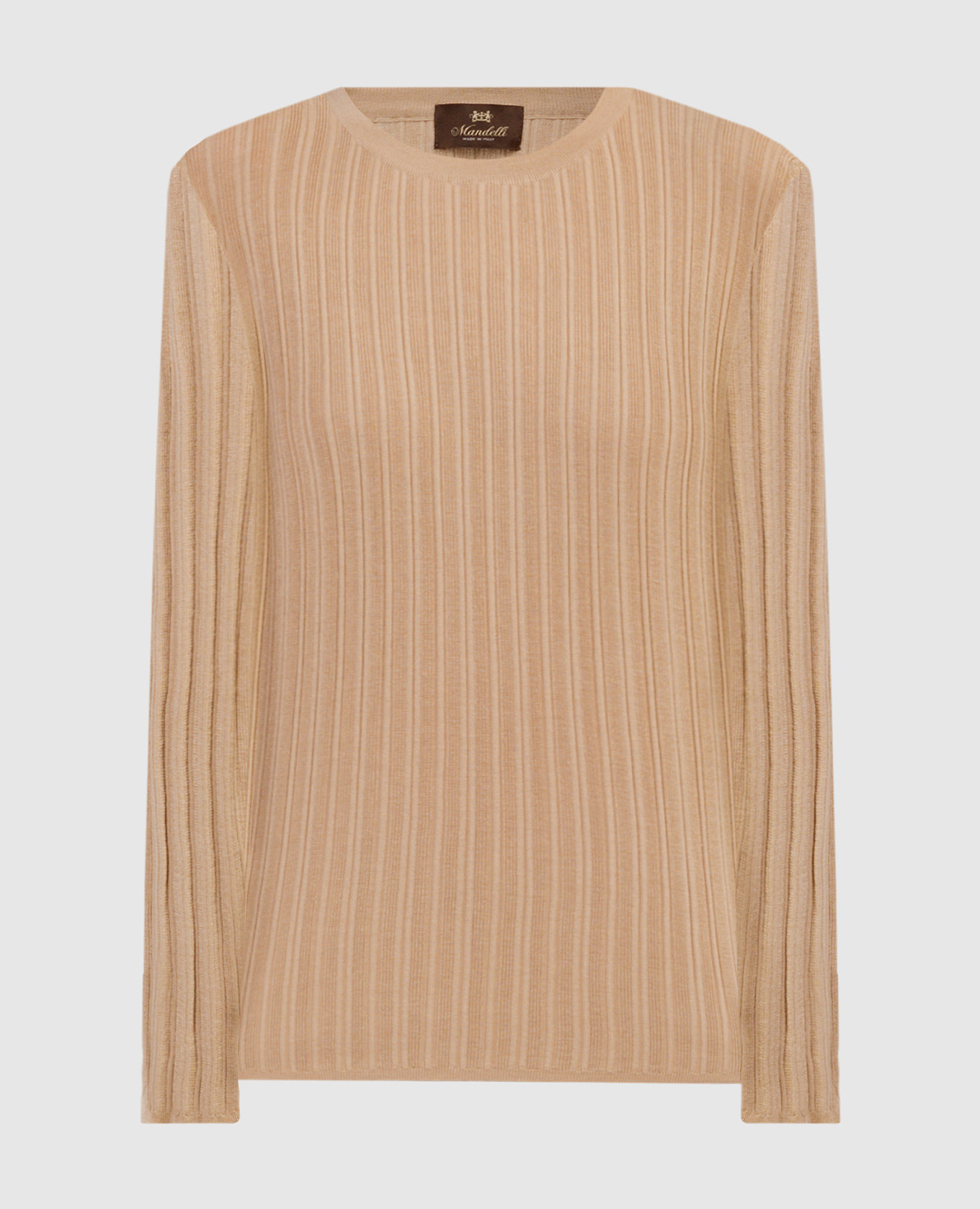 

Beige cashmere and silk jumper Enrico Mandelli
