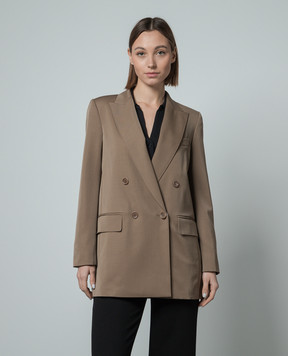 Max Mara LEVICO brown double-breasted wool jacket LEVICO