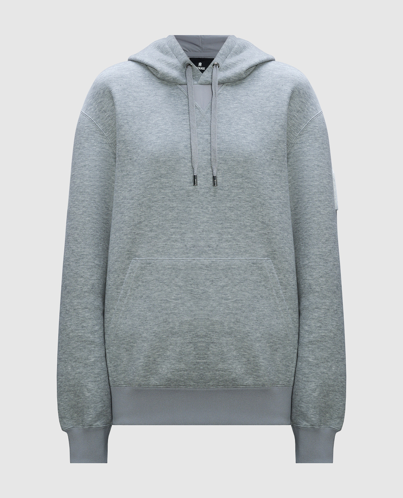 

Krys-R gray melange logo hoodie Mackage, Серый